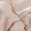 Elegant Hollow Flower Y-Shaped Chain Pendant Lariat Necklaces for Autumn/Winter RX2303-1-1