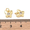 Brass Micro Pave Cubic Zirconia Charms KK-E797-01B-G-3