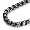 304 Stainless Steel Box Chain Necklace NJEW-D046-02B-2