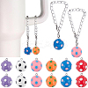 6Pcs 6 Colors Opaque Resin Pendants RESI-SC0005-57-1