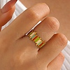 304 Stainless Steel Cuff Open Rings for Women RJEW-I113-02G-04-3