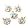 Brass Micro Pave Cubic Zirconia Pendants ZIRC-O044-21B-G-1