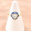 Brass Micro Pave Cubic Zirconia Cuff Open Rings for Women RJEW-K264-16G-02-1