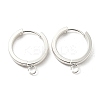 201 Stainless Steel Huggie Hoop Earrings Findings STAS-A167-01O-S-1