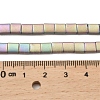 Electroplated Frosted Non-magnetic Synthetic Hematite Beads Strands G-G089-B01-13-4