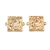 Brass Micro Pave Colorful Cubic Zirconia Hollow Connector Charms KK-K351-58B-G-1