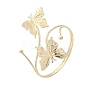 Butterfly Alloy Arm Cuff Bangles for Girl Women LS-AJEW-A063-01H-G-4