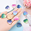 10Pcs 5 Colors Rack Plating Alloy Enamel Pendants ENAM-YW0004-60-5