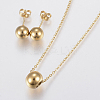 304 Stainless Steel Jewelry Sets SJEW-H122-03G-1