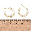 Brass Stud Earrings for Women EJEW-A168-21G-5