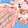 12Pcs 12 Style Cat & Sheep Wood Pendant Stitch Markers HJEW-AB00655-5