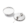 Non-Tarnish 304 Stainless Steel Brooch Base Settings FIND-D035-03E-P-2
