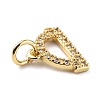 Brass Micro Pave Cubic Zirconia Charms ZIRC-F131-16G-09-3