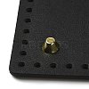 PU Leather Sqaque Long Bottom for Knitting Bag DIY-K079-02C-3