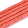 Opaque Solid Color Glass Beads Strands GLAA-N026-2x4mm-05-1