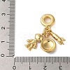 Rack Plating Brass Blue Enamel European Dangle Charms X-KK-P279-31G-3