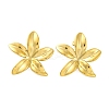 Ion Plating(IP) 304 Stainless Steel Flower Stud Earrings LS-EJEW-D281-11G-1