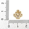 Brass Micro Pave Clear Cubic Zirconia Charms KK-D409-09G-3