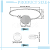 5Pcs 304 Stainless Steel Blank Bangle Bases with Tray STAS-UN0064-28-3
