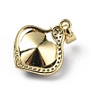 Real 18K Gold Plated Rack Plating Brass Micro Pave Clear Cubic Zirconia Pendants KK-C015-16G-16-3