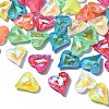 10Pcs Heart Translucent Glass Pointed Back Cabochons MRMJ-YW0001-062A-2