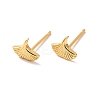 Brass Ginkgo Leaf Stud Earrings for Women X-EJEW-P199-18G-1