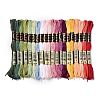 20 Skeins 20 Colors 6-Ply Polyester Embroidery Floss OCOR-M009-01D-01-1