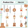 Flower/Ice Lolly/Bowknot Resin Pendant Locking Stitch Markers HJEW-AB00658-2