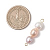 Natural Cultured Freshwater Pearl Potato Beaded Connector Charms PALLOY-JF04986-2