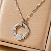 Ring Brass Cubic Zirconia Pendant Necklaces for Women TY8775-2-1