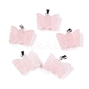Natural Rose Quartz Carved Butterfly Pendants G-N342-01F-1