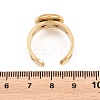 Hollow Star 304 Stainless Steel Open Cuff Ring Components STAS-F366-07C-G-2