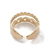 Ion Plating(IP) 304 Stainless Steel Cuff Rings RJEW-G285-82G-3
