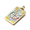 Tarot 304 Stainless Steel Enamel Pendants STAS-M119-07I-G-3