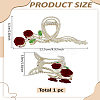 1Pc Alloy Rhinestone Claw Hair Clips PHAR-LP0001-37-2