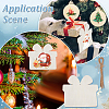 Unfinished 1 Set Wood Pendant Decoration WOOD-SP0001-31L-5