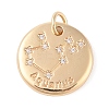 Brass with Clear Cubic Zirconia Pendants KK-N256-24K-G-1
