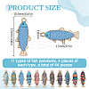44Pcs 11 Styles Alloy Enamel Pendants FIND-DR0002-23-2