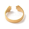 304 Stainless Steel Open Cuff Rings for Women LS-RJEW-G291-04G-3