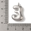 Non-Tarnish 304 Stainless Steel Pendants STAS-M017-08P-05-3