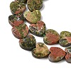 Natural Unakite Beads Strands G-M403-A23-03-4