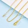 Brass Box Chains Necklaces for Women NJEW-D302-08G-1
