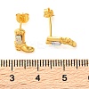 Brass Micro Pave Cubic Zirconia Stud Earrings For Women EJEW-B111-01G-01-5