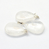 Teardrop Natural Quartz Crystal Pendants G-Q368-08-2