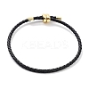 Braided Round Imitation Leather Bracelets Making BJEW-H610-03G-09-1