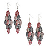 2 Pairs 430 Stainless Steel Leaf Dangle Earrings EJEW-TA0001-83C-1