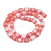 Handmade Millefiori Glass Oval Bead Strands LK-Z001-01B-07-4
