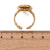 Hollow Flower 304 Stainless Steel Cuff Ring Components STAS-P454-03D-G-3