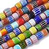 Handmade Millefiori Glass Chevron Beads LAMP-Z019-02A-1