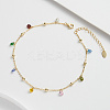 925 Sterling Silver Anklets AJEW-Z029-30G-2